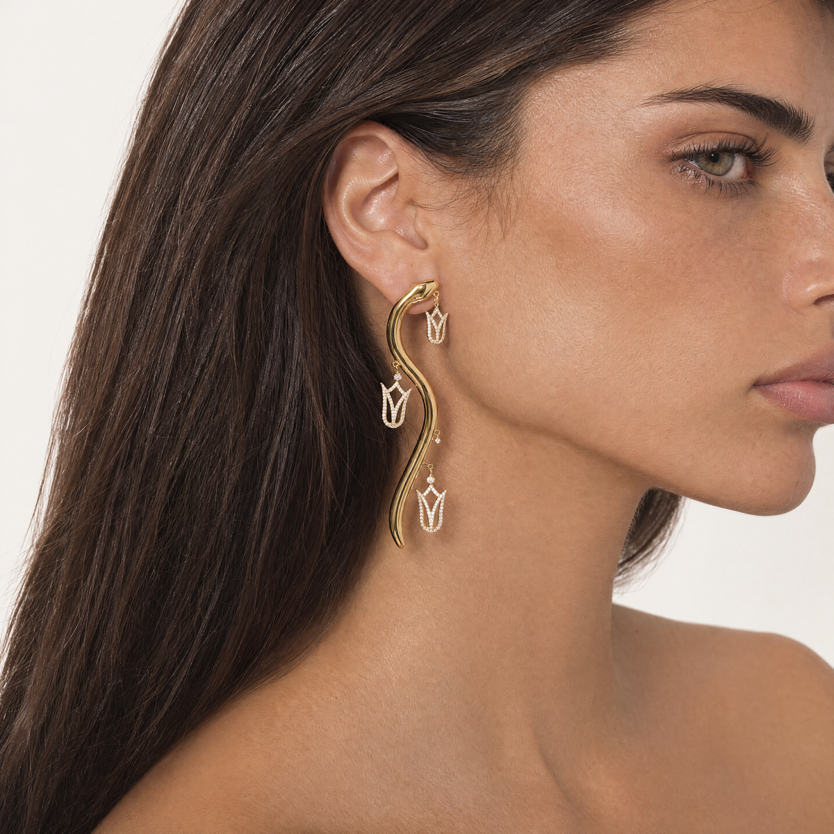 Wadjet's Whisper Polished Gold on model